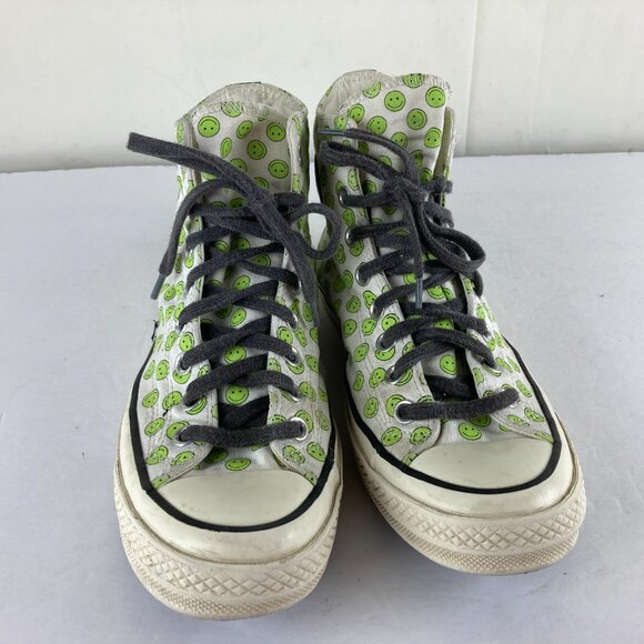 Converse Chuck  Womens Sz 9 Mens sz 7 Happy Camper High Top Smiley Faces Sneaker - Picture 5 of 11